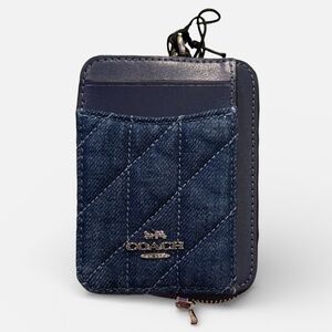 Coach Denim and Leather Small Card Case